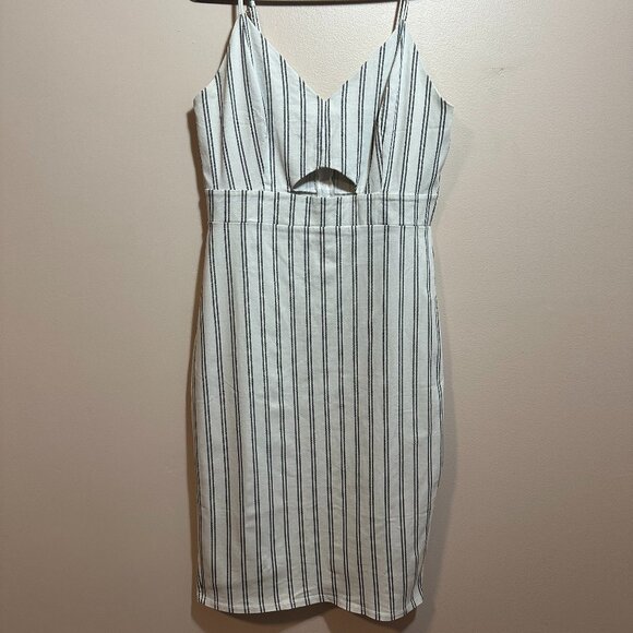 Windsor Stripped Cutout Dress Size L - Picture 1 of 6